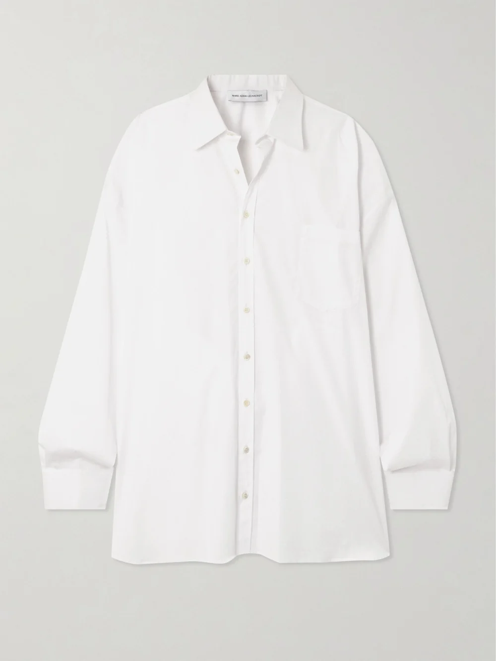 Marie Adam-Leenaerdt Oversized Cotton-poplin Shirt in white