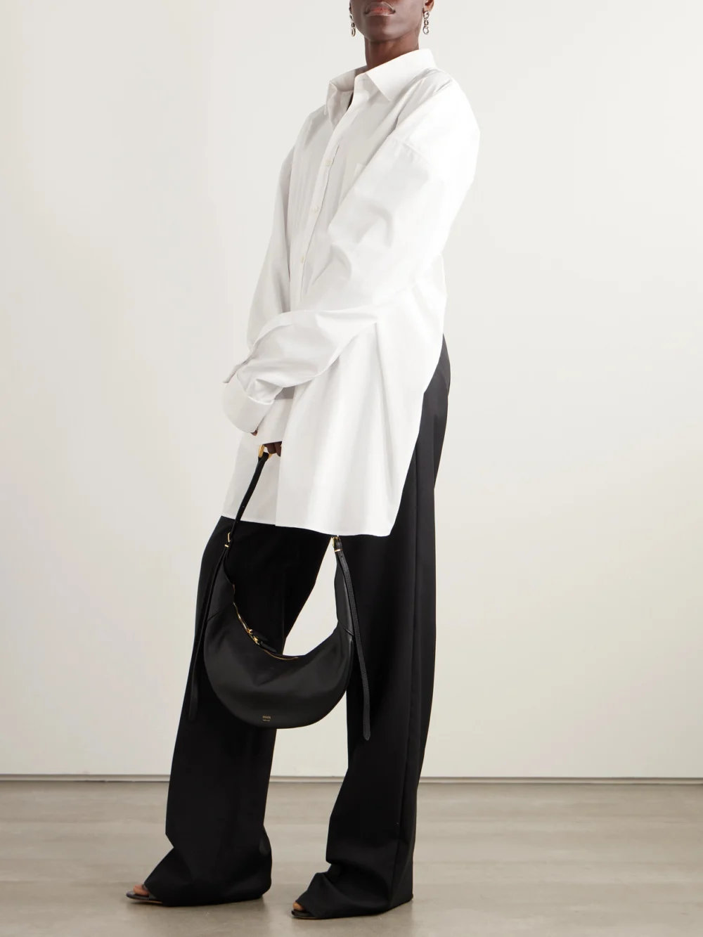 Marie Adam-Leenaerdt Oversized Cotton-poplin Shirt, worn by a model
