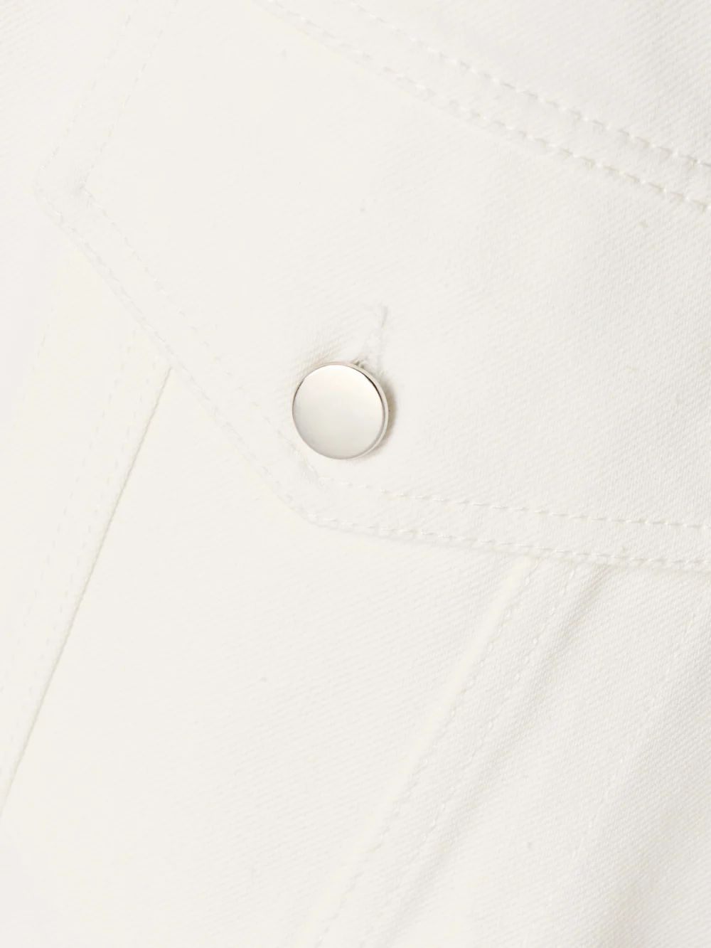Close-up detail of the Marie Adam-Leenaerdt Oversized Denim Jacket