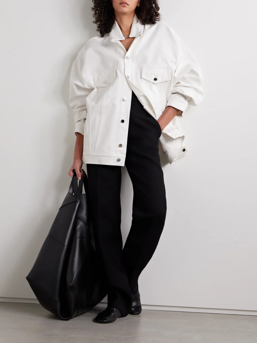 Marie Adam-Leenaerdt Oversized Denim Jacket, worn by a model