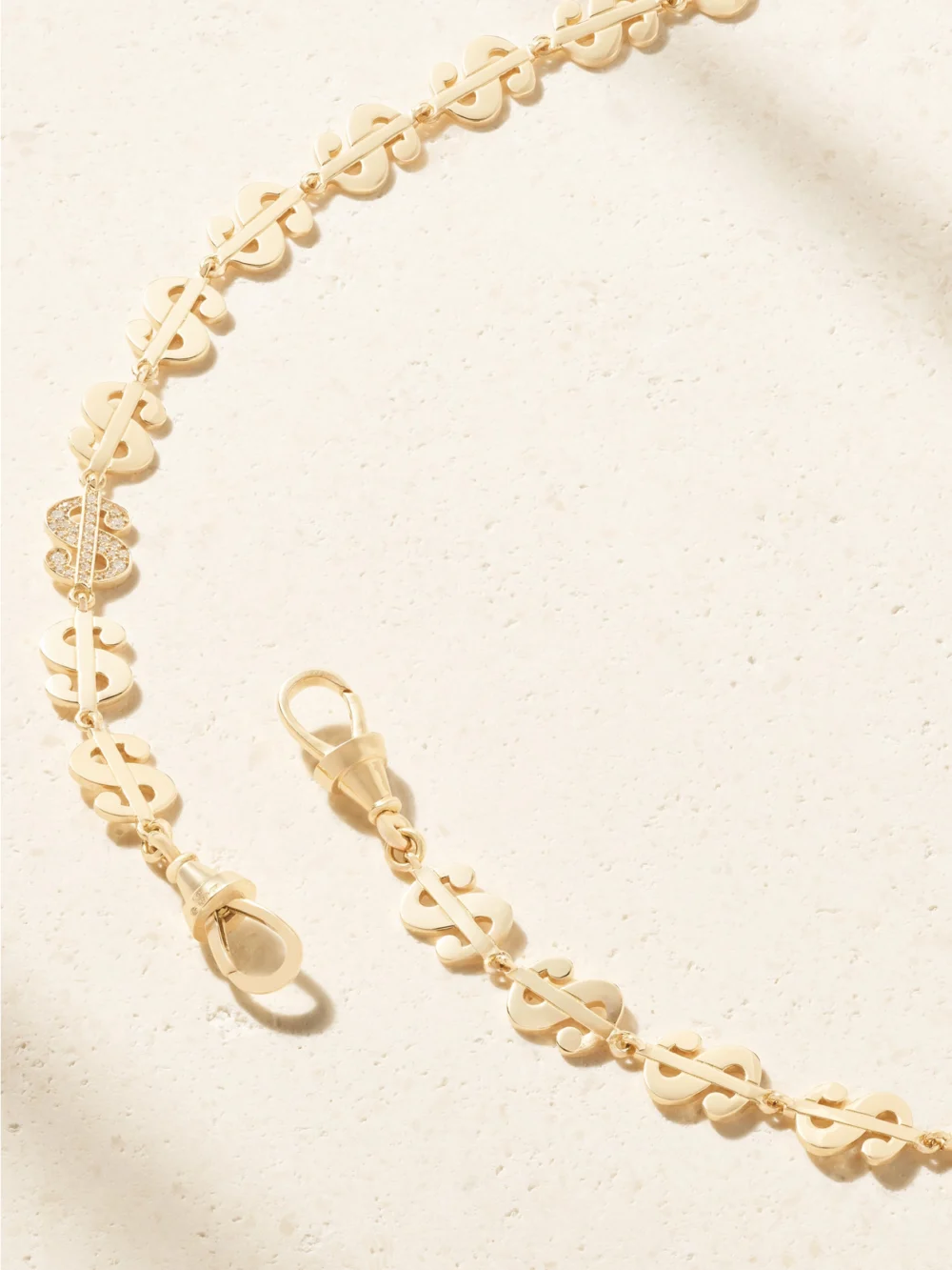 Back view of the Marie Lichtenberg Buck Small 18-karat Gold Diamond Necklace