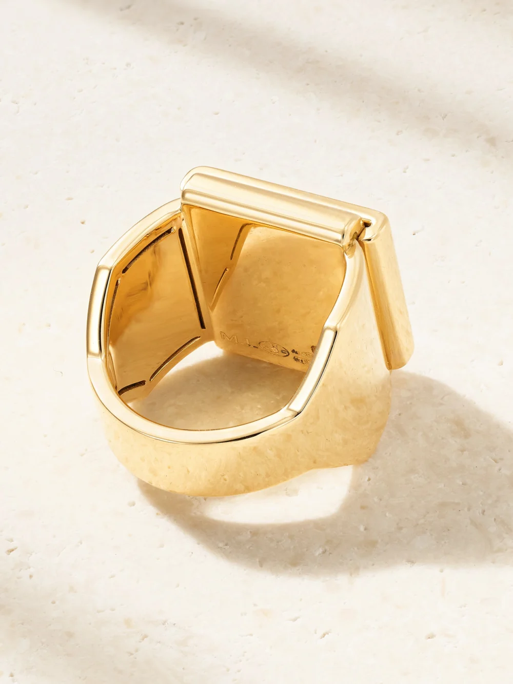 Back view of the Marie Lichtenberg Buck Small 18-karat Yellow and White Gold Ring