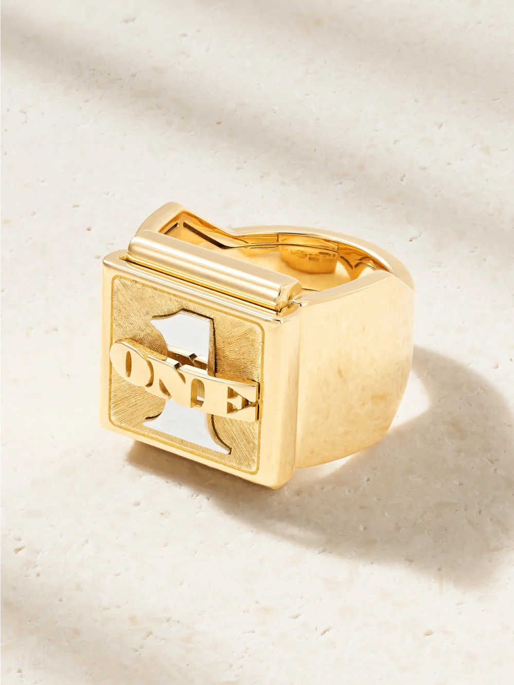 Marie Lichtenberg Buck Small 18-karat Yellow and White Gold Ring in 51