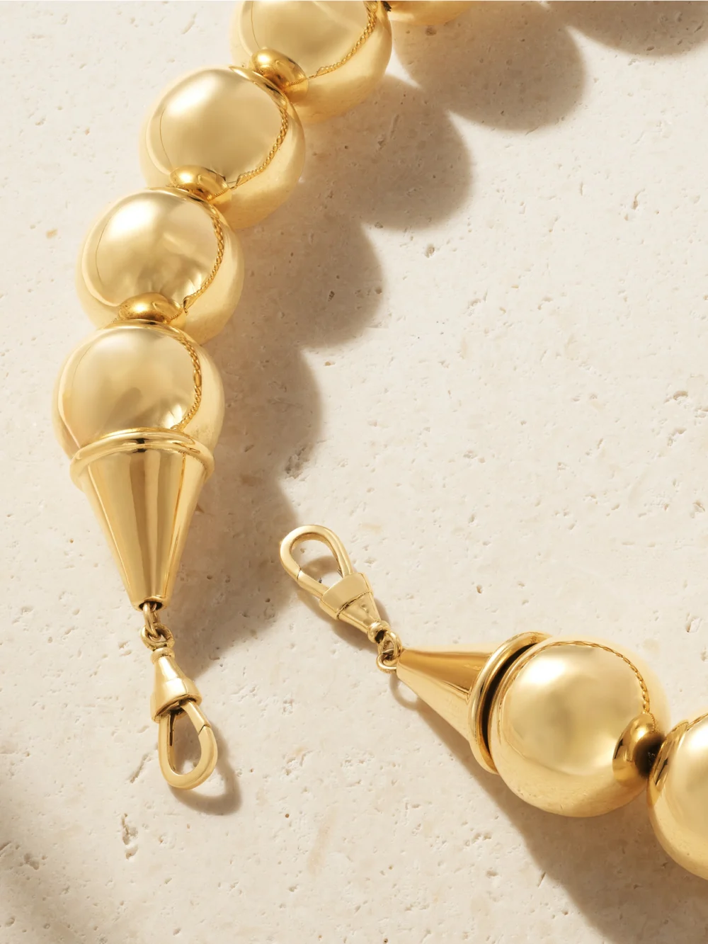 Back view of the Marie Lichtenberg Grain D'or 18-karat Gold Necklace