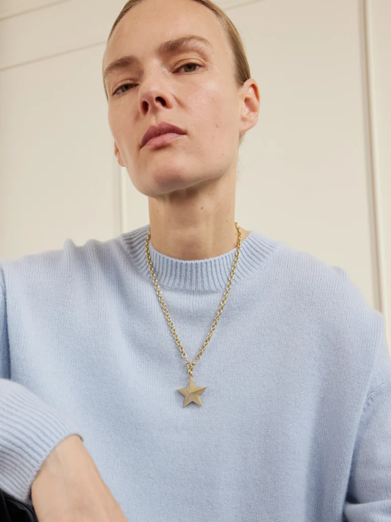 Marie Lichtenberg Jumbo Star 18-karat Gold Necklace