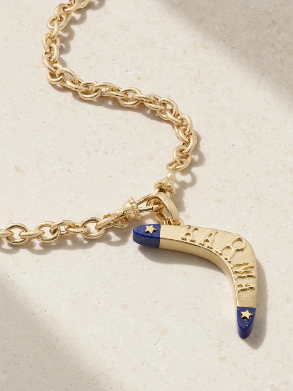 Marie Lichtenberg Karma 18-karat Gold Lapis Lazuli Necklace
