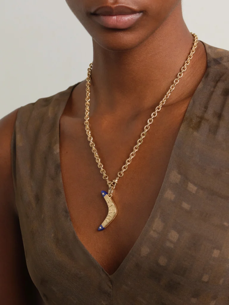 Marie Lichtenberg Karma 18-karat Gold Lapis Lazuli Necklace
