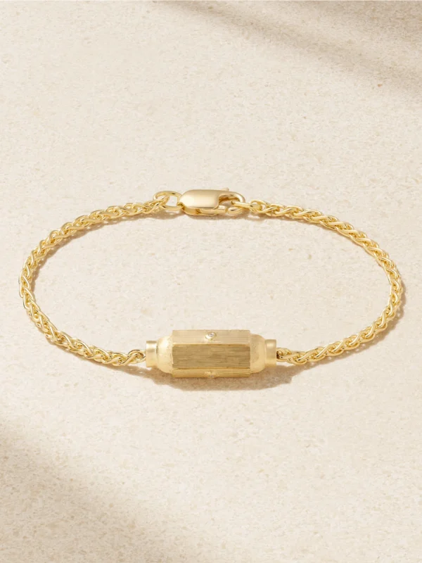 Marie Lichtenberg Micro Coco 18-karat Gold Diamond Bracelet