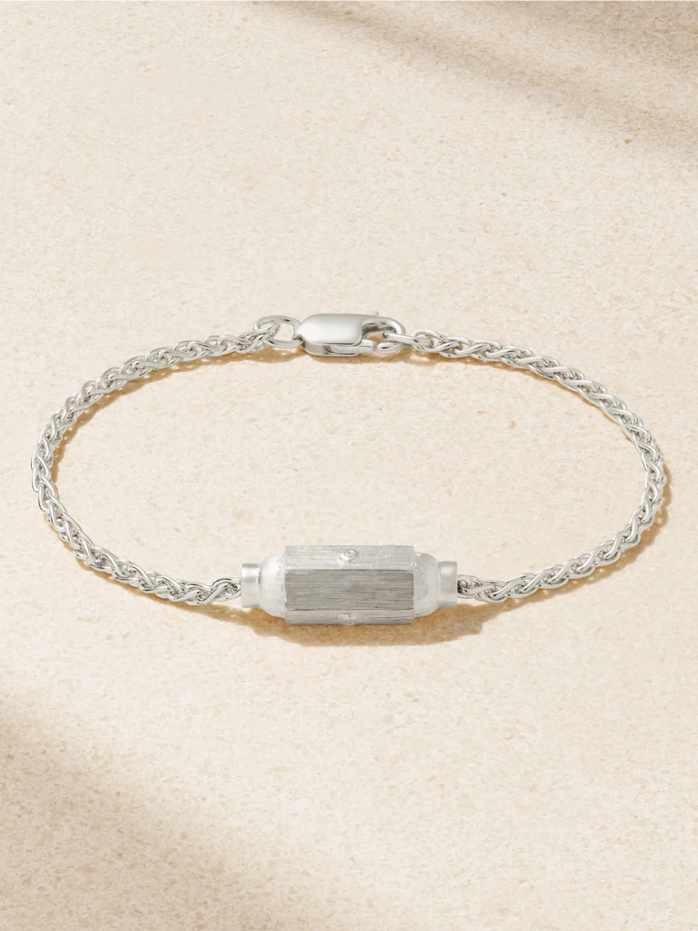 Marie Lichtenberg Micro Coco 18-karat White Gold Diamond Bracelet in silver