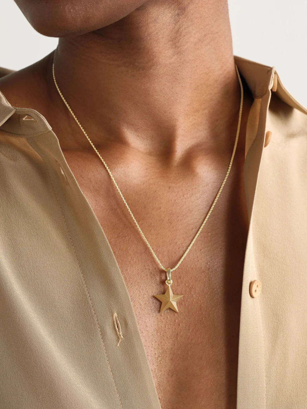 Marie Lichtenberg Star 18-karat Gold Necklace, styled view