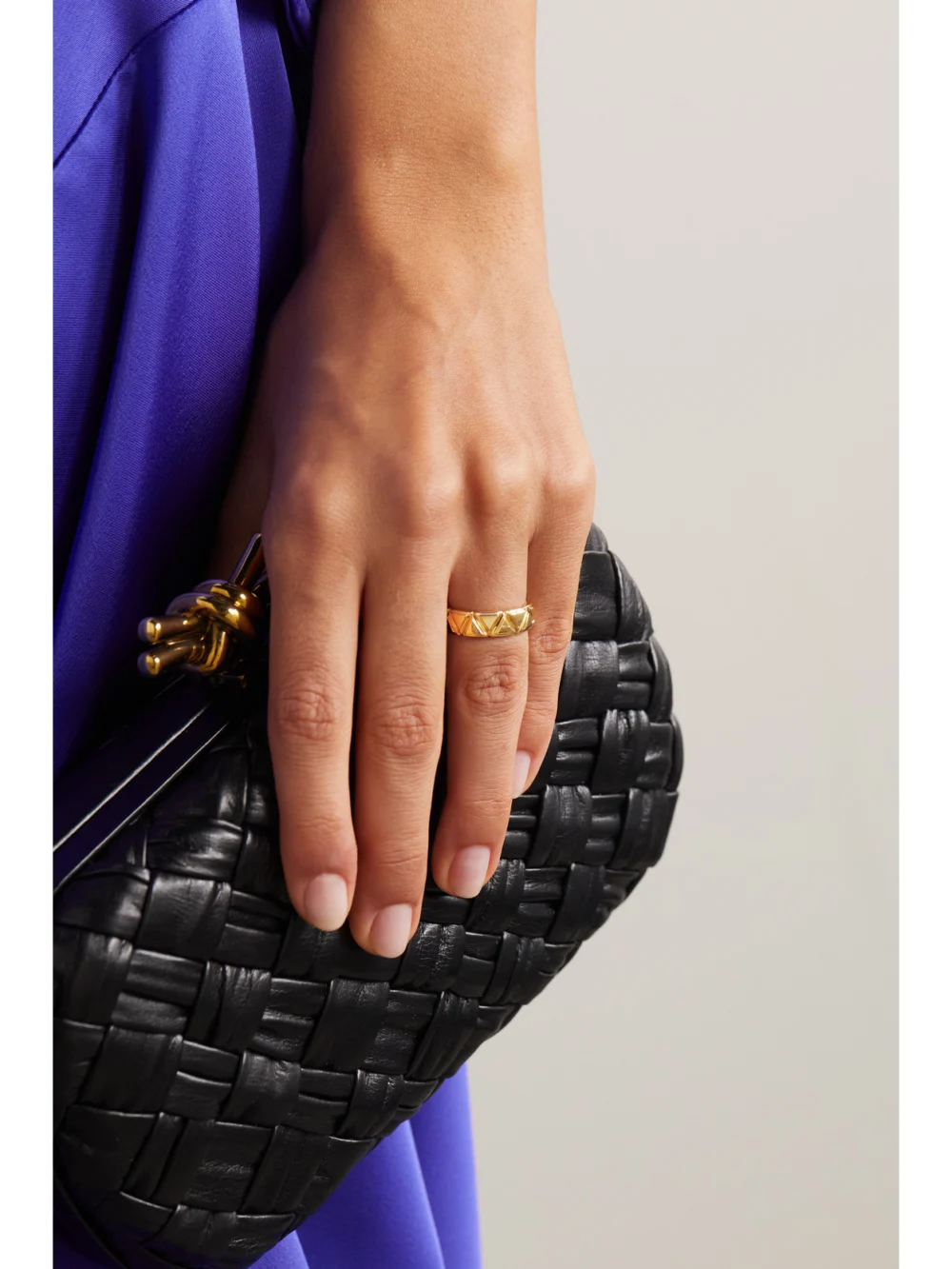 Marina B Triangolini 18-karat Gold Ring, styled view