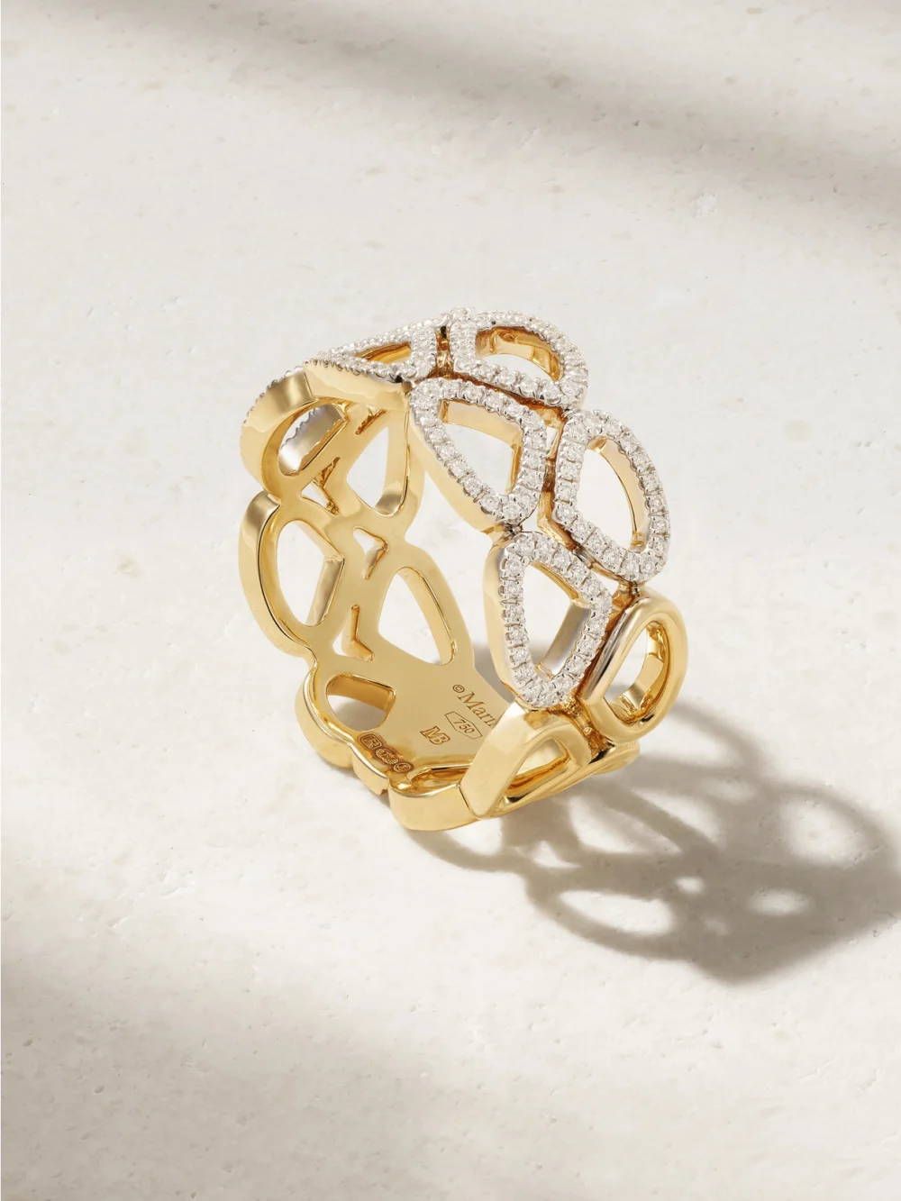 Marina B Trina 18-karat Gold Diamond Ring in 6