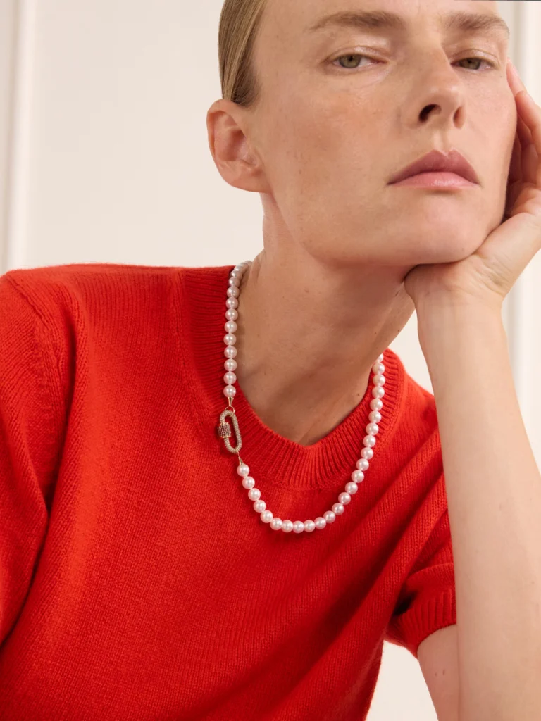 Marla Aaron 14-karat Gold Pearl Necklace