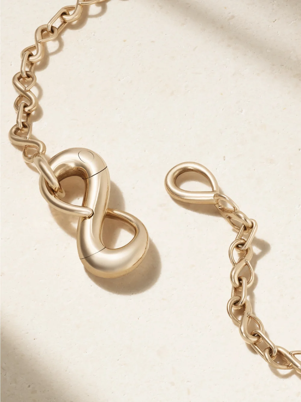 Back view of the Marla Aaron Myriad Lock 18-karat Gold Necklace