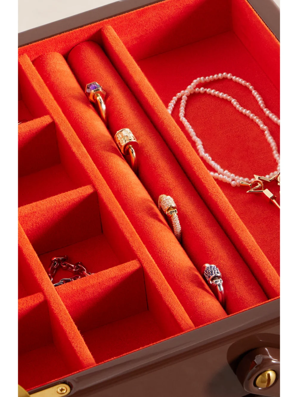 Close-up detail of the Marla Aaron The Everything Resin Jewelry Box