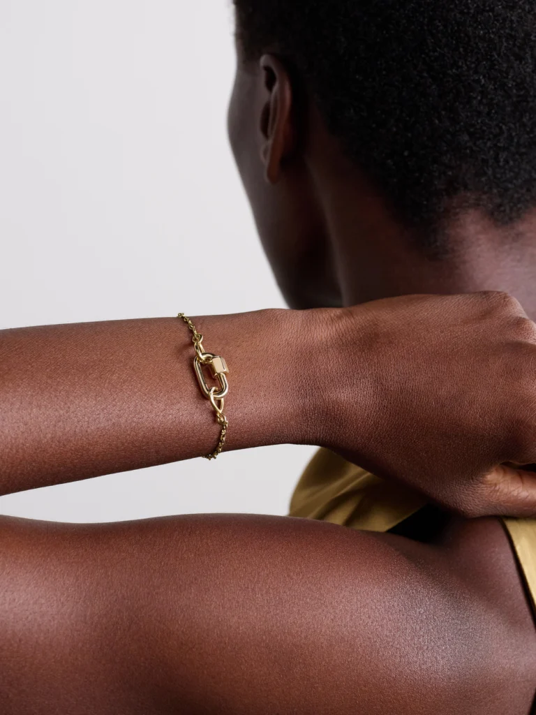 Marla Aaron True Lover's Knot 14-karat Gold Bracelet