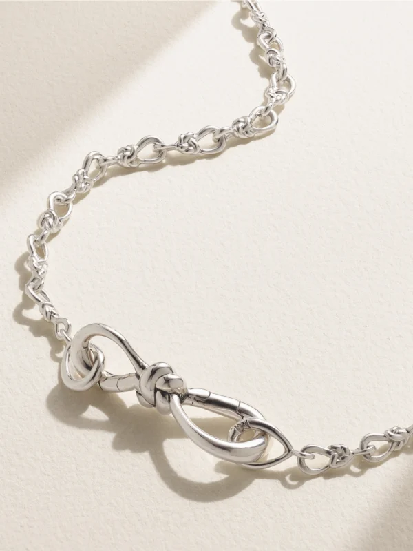Marla Aaron True Lover's Knot Sterling Silver Necklace