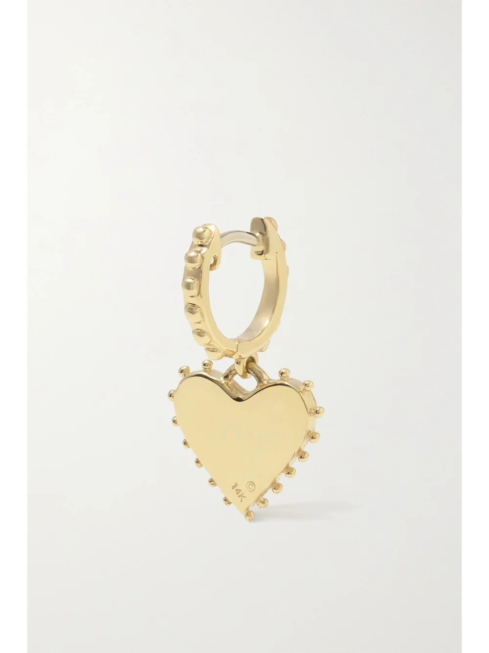 Back view of the Marlo Laz Agape 14-karat Gold Diamond Hoop Earrings