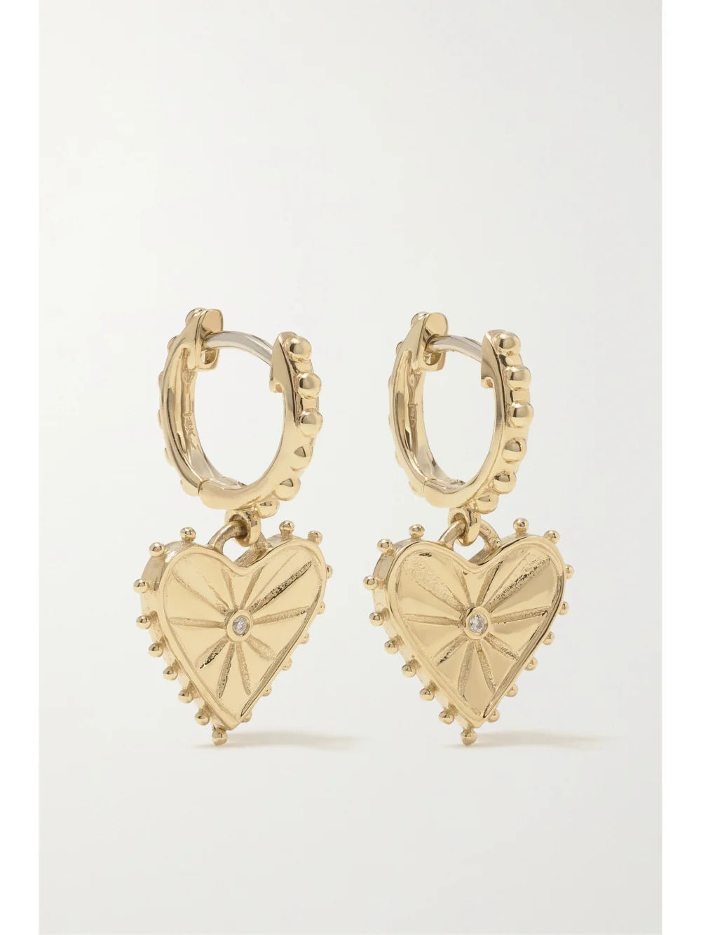 Marlo Laz Agape 14-karat Gold Diamond Hoop Earrings