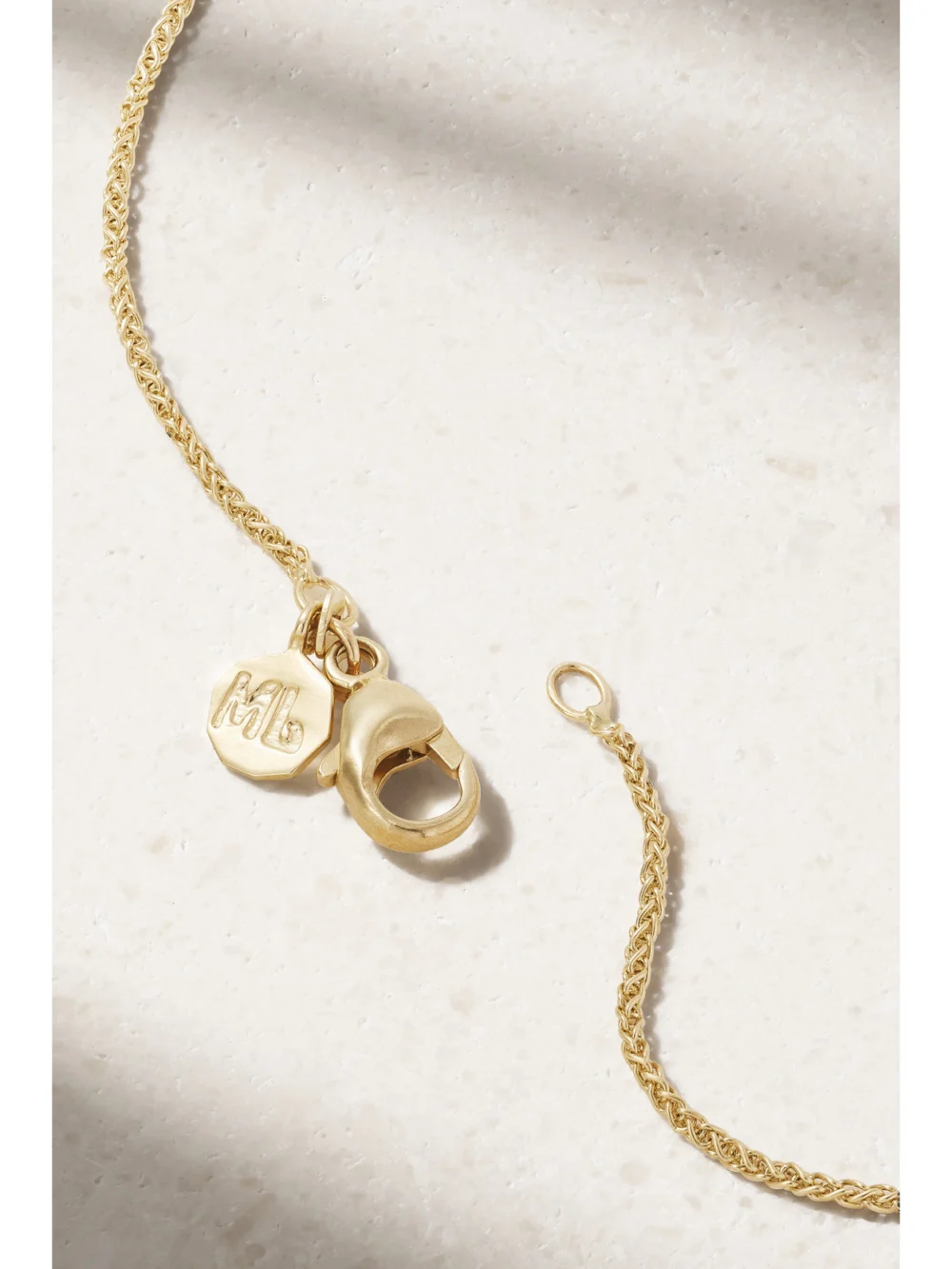 Back view of the Marlo Laz Southwestern Moon 14-karat Gold Diamond Necklace