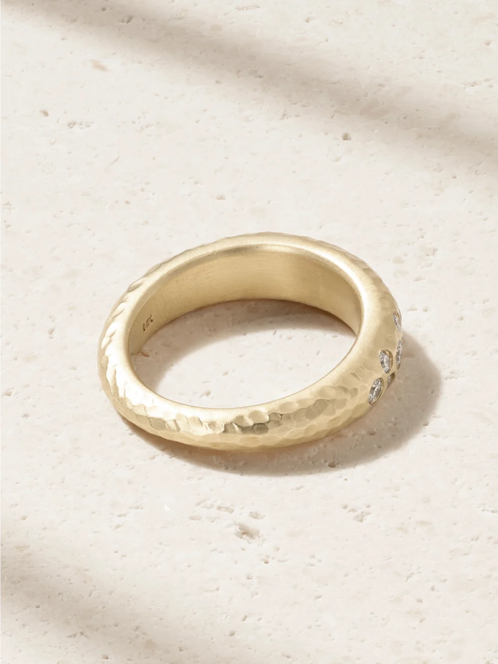Back view of the Marlo Laz The Sire 14-karat Gold Diamond Ring