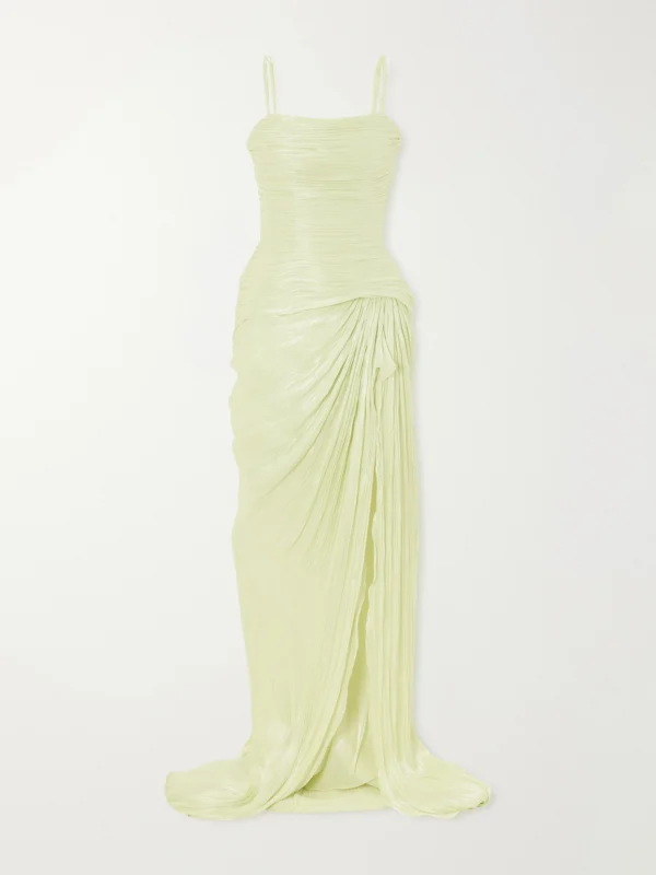 Marmar Halim Draped Georgette Gown