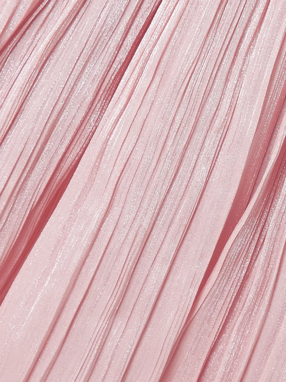 Close-up detail of the Marmar Halim Off-the-shoulder Draped Metallic Plissé-taffeta Gown