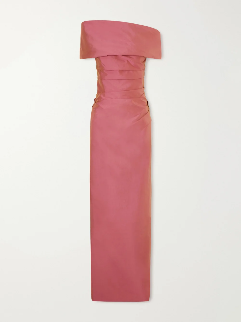 Marmar Halim Off-the-shoulder Gathered Taffeta Gown in burgundy