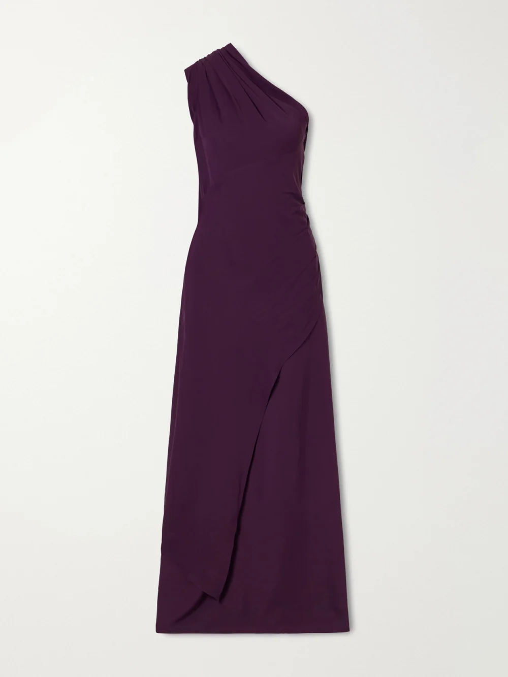 Marmar Halim One-shoulder Satin Gown in purple