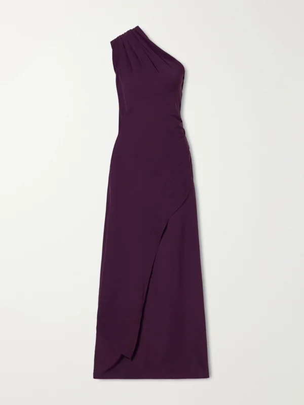 Marmar Halim One-shoulder Satin Gown