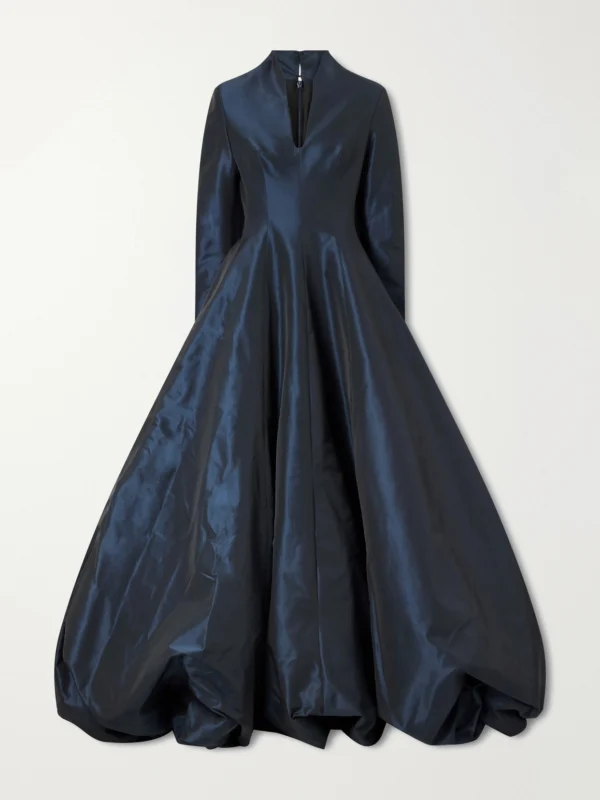 Marmar Halim Pleated Taffeta Gown