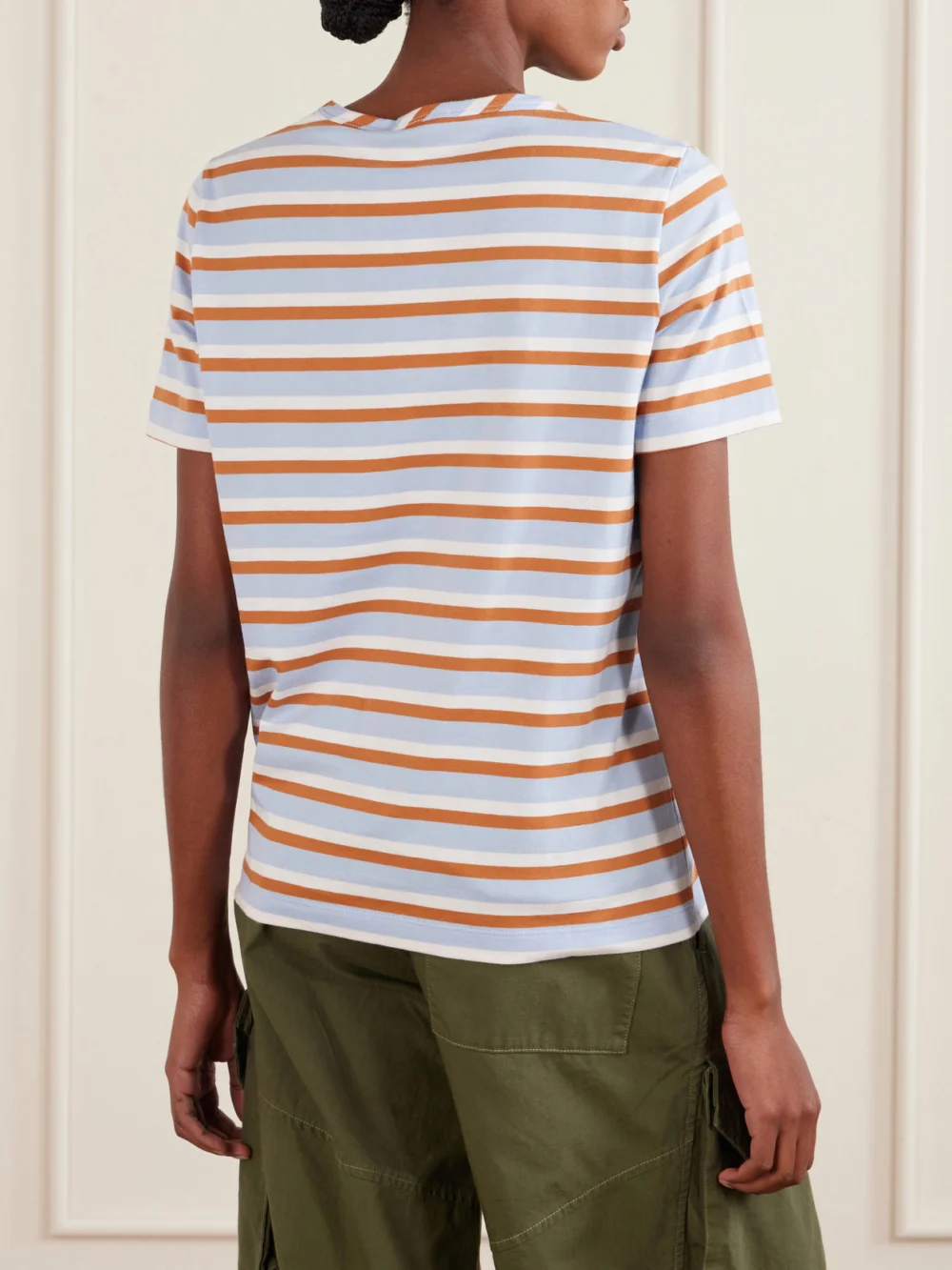 Back view of the Marni Appliquéd Striped Cotton-jersey T-shirt