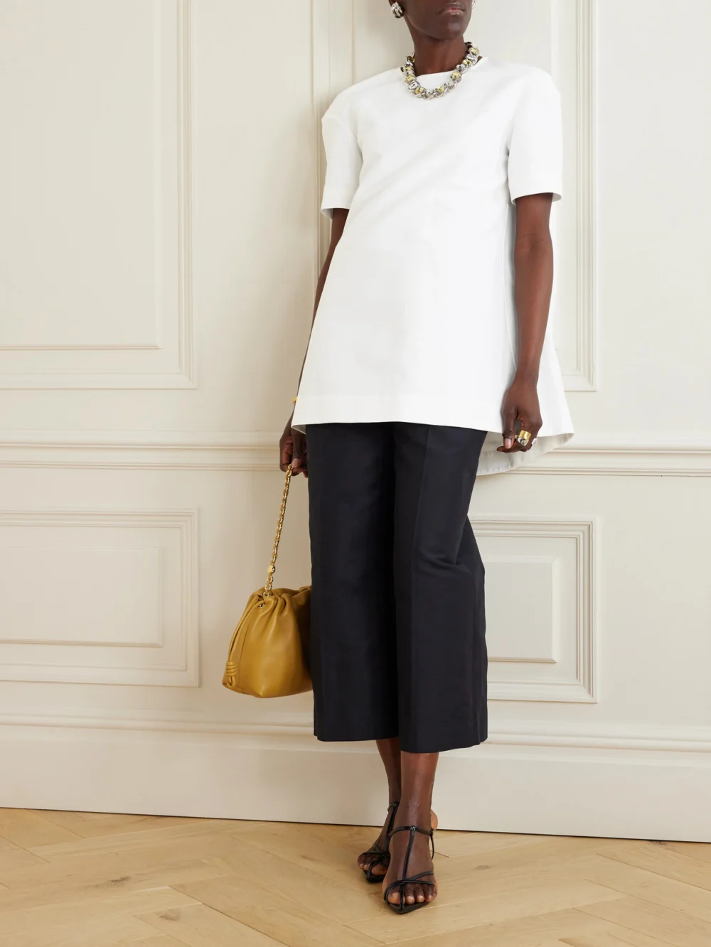 Marni Cocoon Cotton-cady Mini Dress, worn by a model