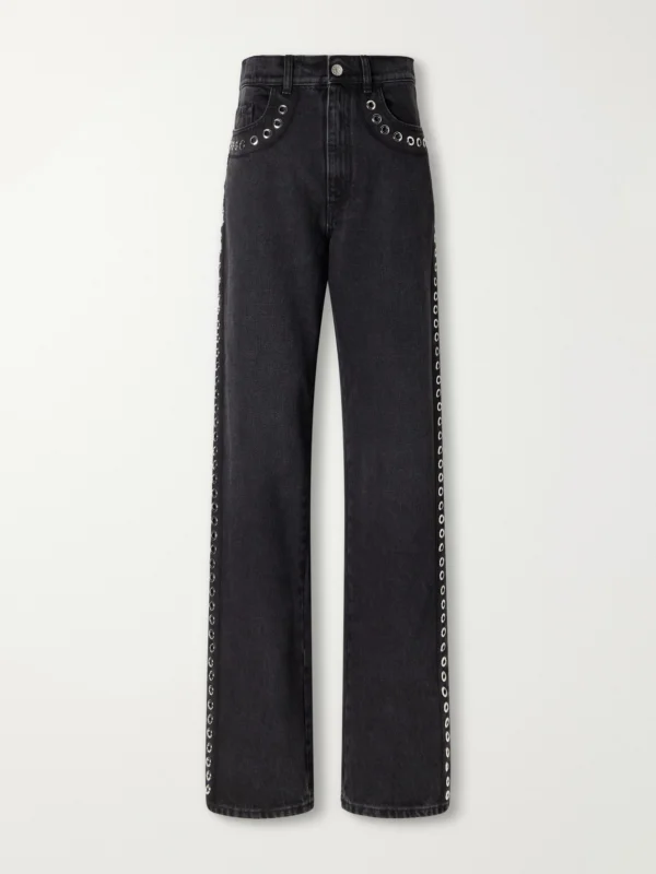 Marni Embellished Mid-rise Straight-leg Jeans