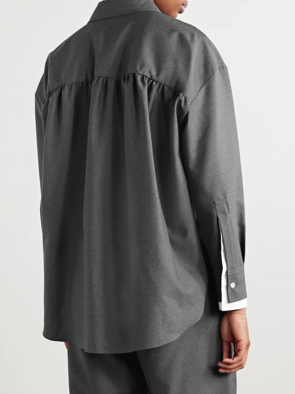 Back view of the Marni Embroidered Wool Shirt