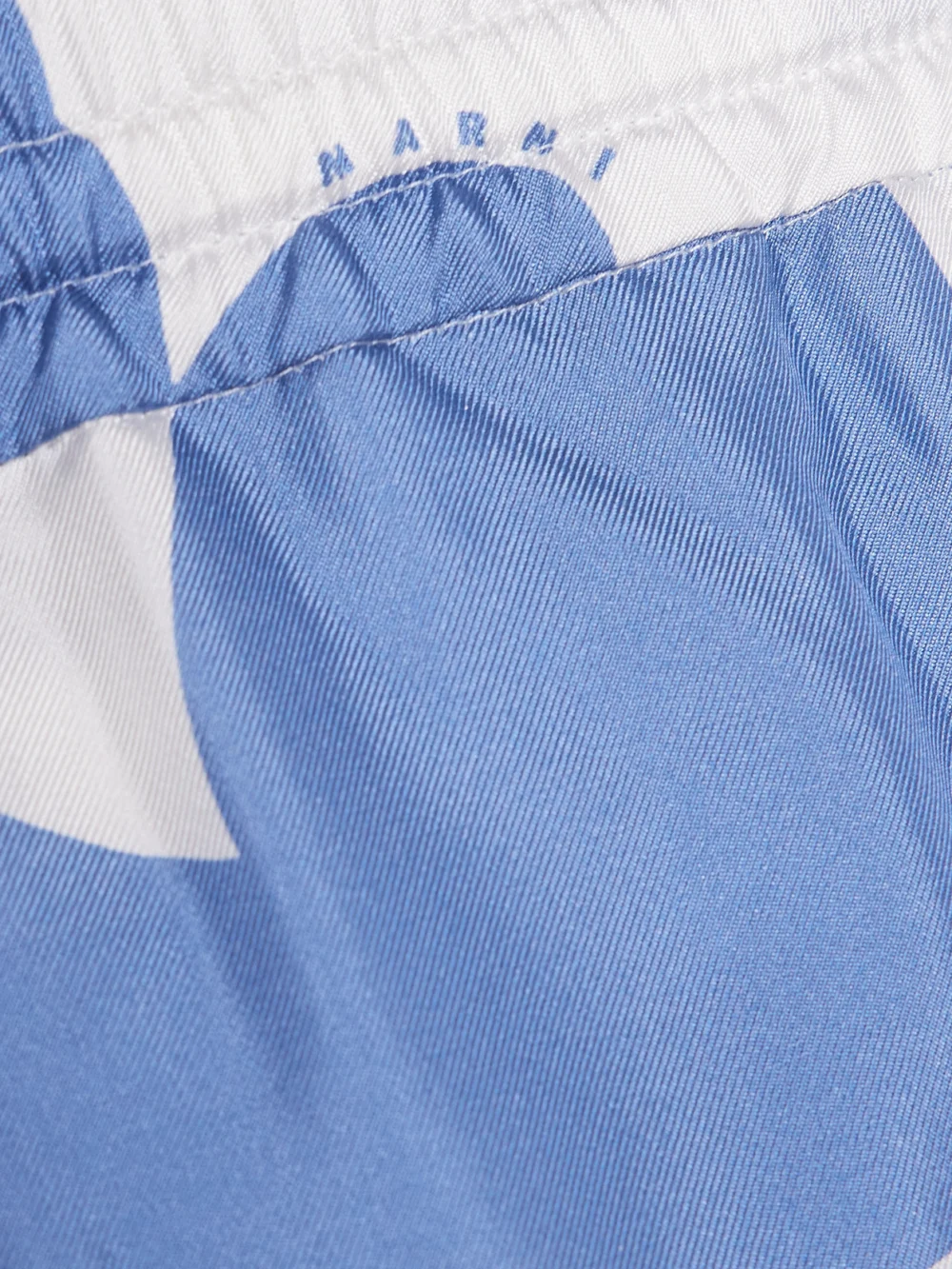 Close-up detail of the Marni Floral-print Silk-satin Twill Straight-leg Pants