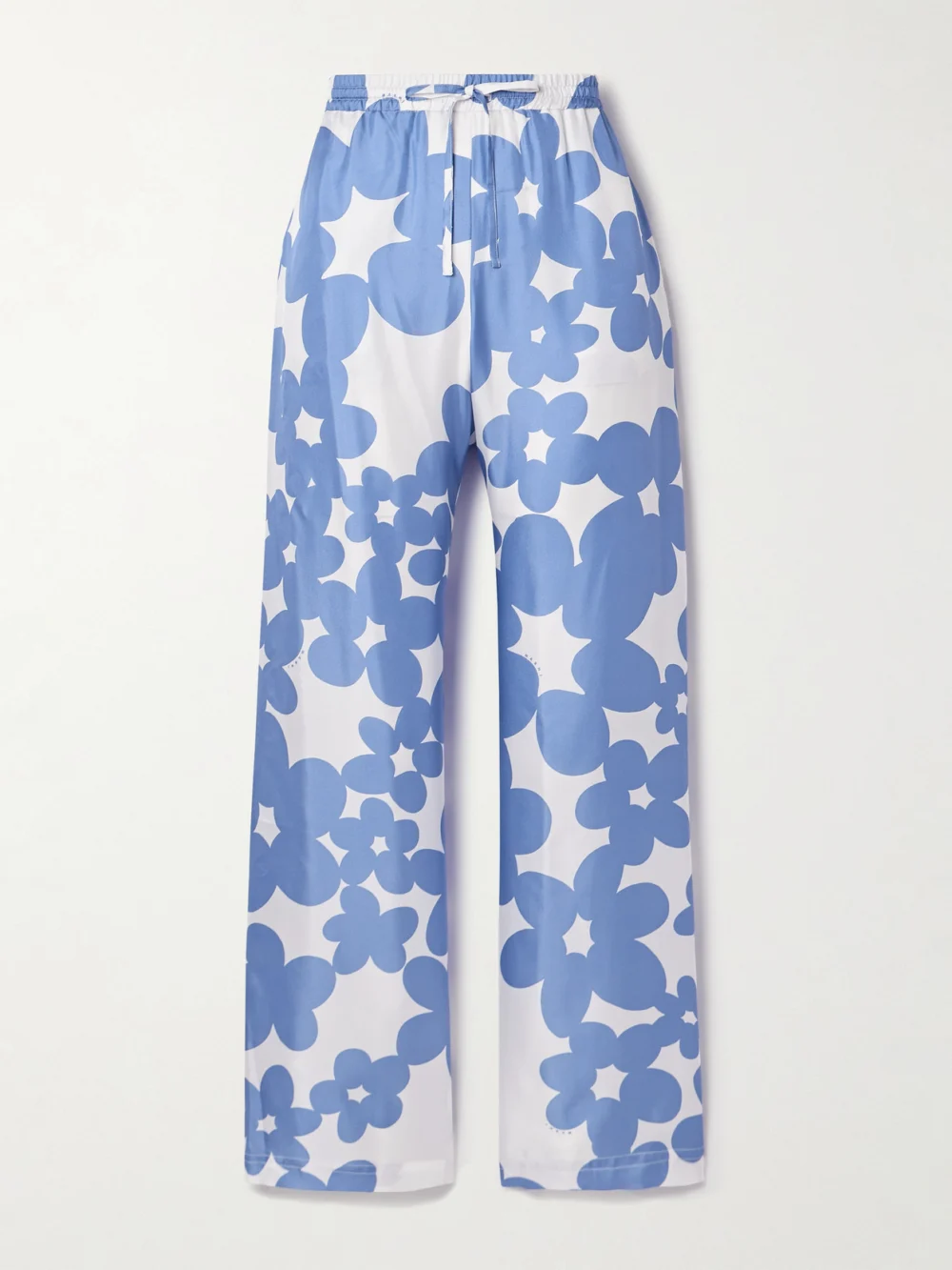 Marni Floral-print Silk-satin Twill Straight-leg Pants in multi