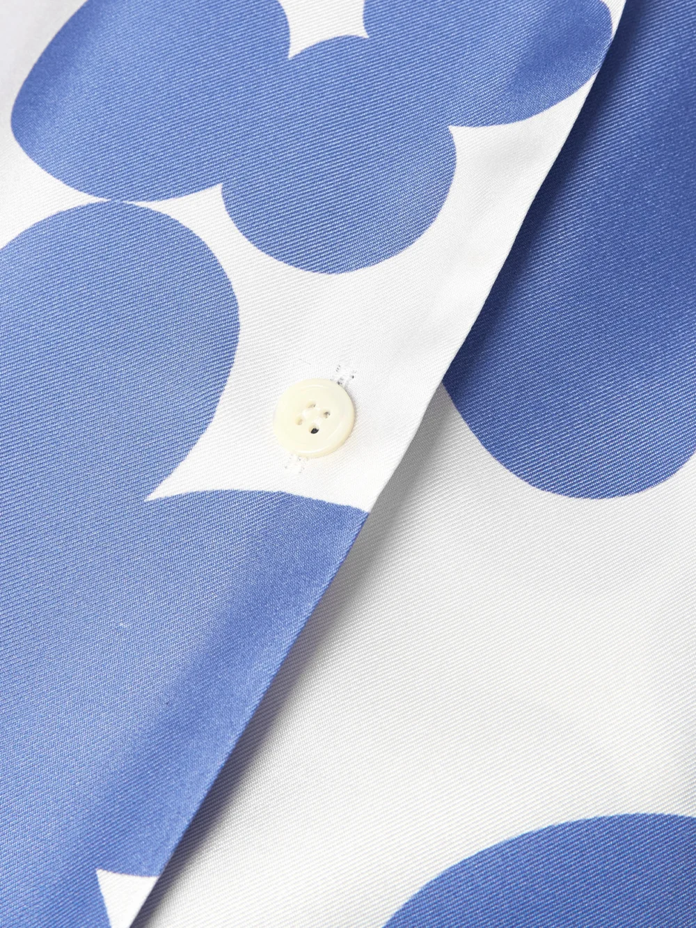 Close-up detail of the Marni Floral-print Silk-twill Shirt