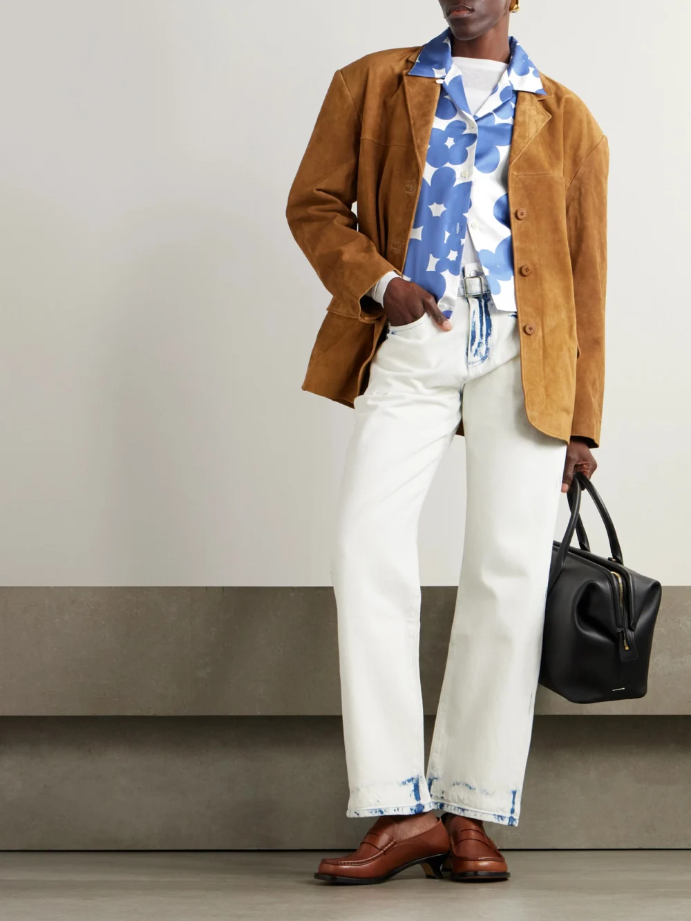 Marni Floral-print Silk-twill Shirt, worn by a model