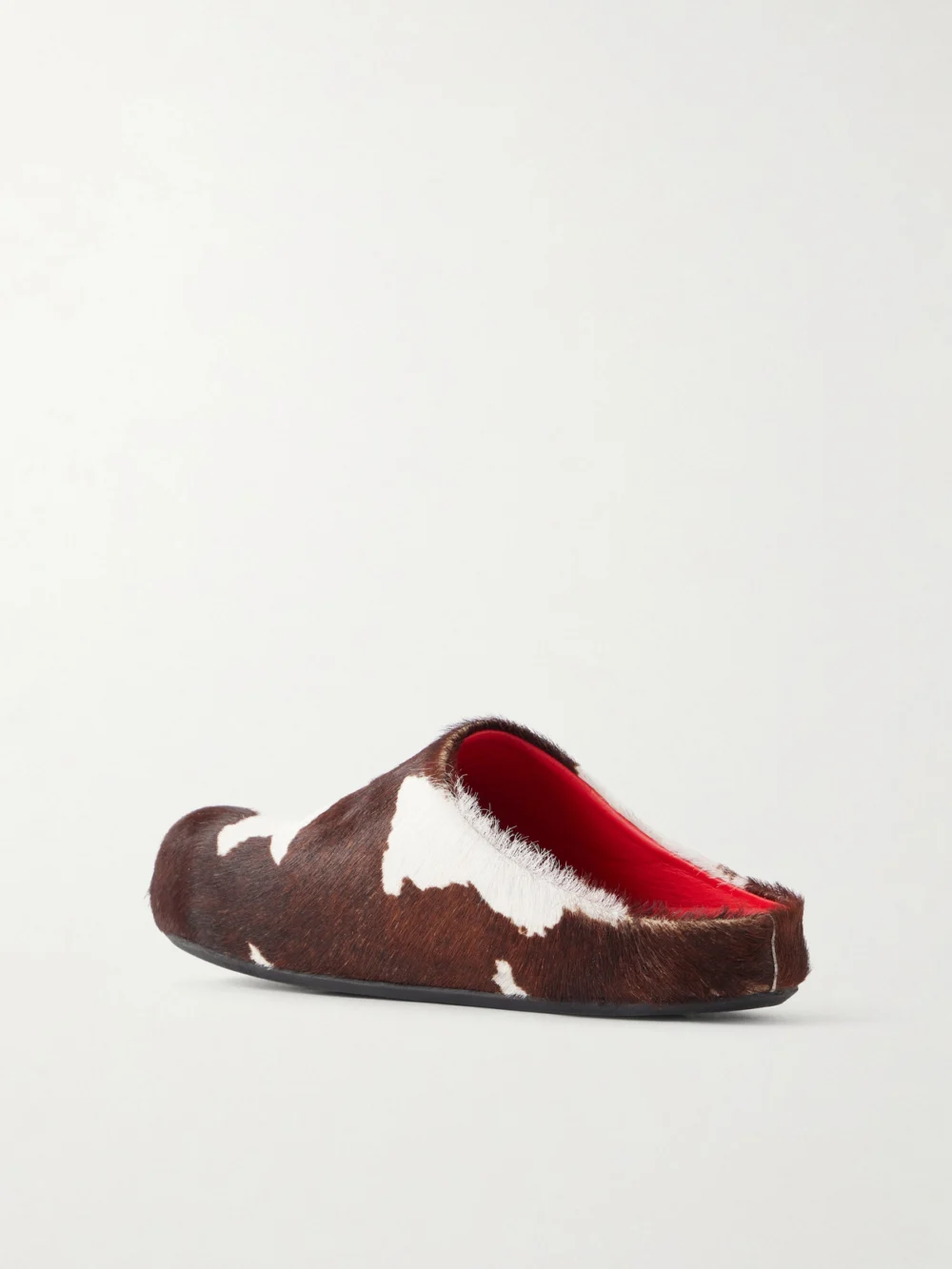 Back view of the Marni Fussbett Calf Hair Clogs