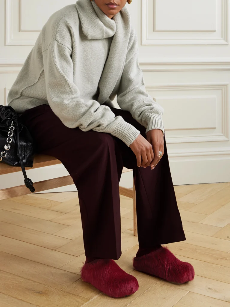 Marni Fussbett Calf Hair Clogs