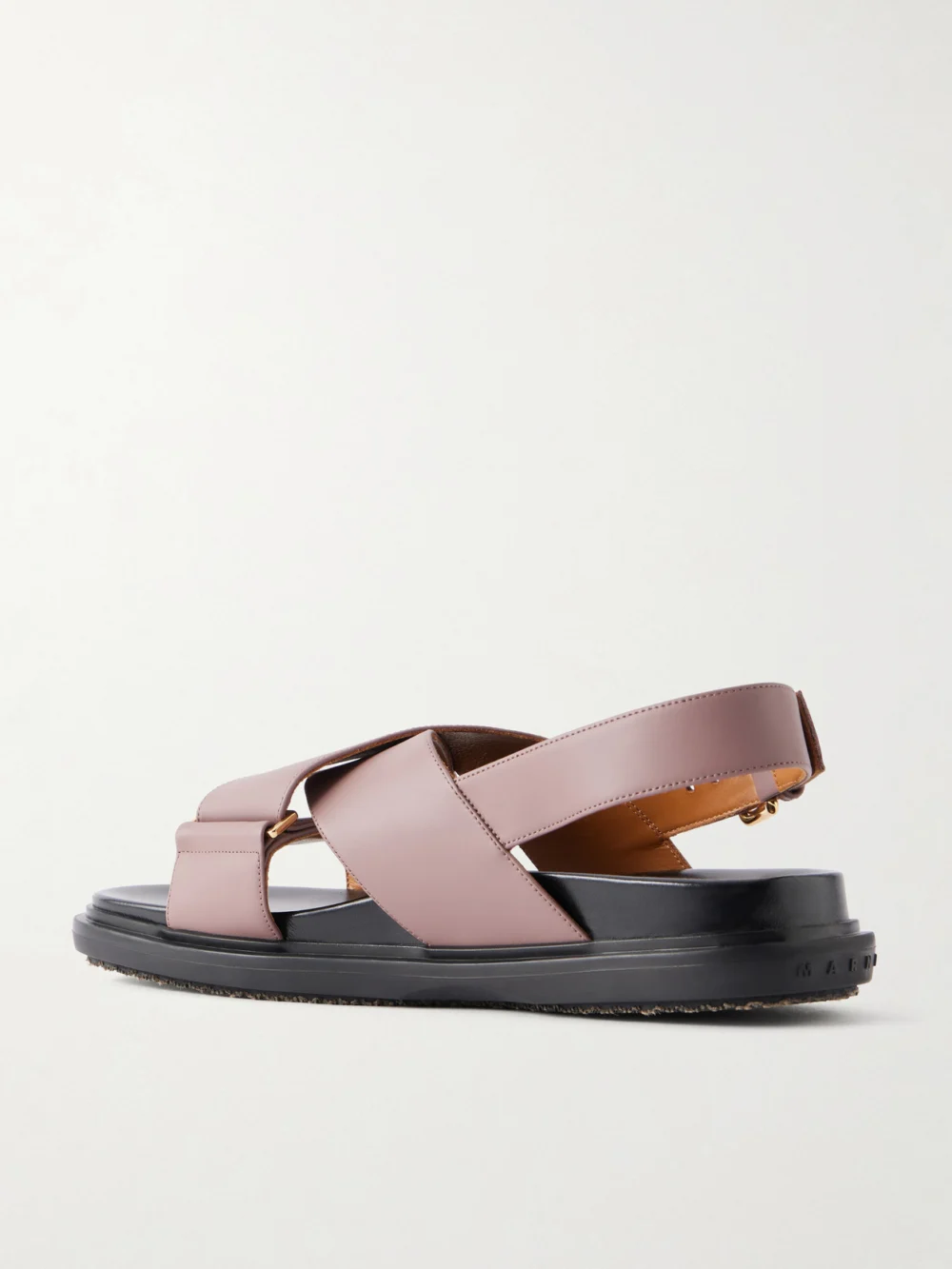 Back view of the Marni Fussbett Two-tone Leather Slingback Sandals