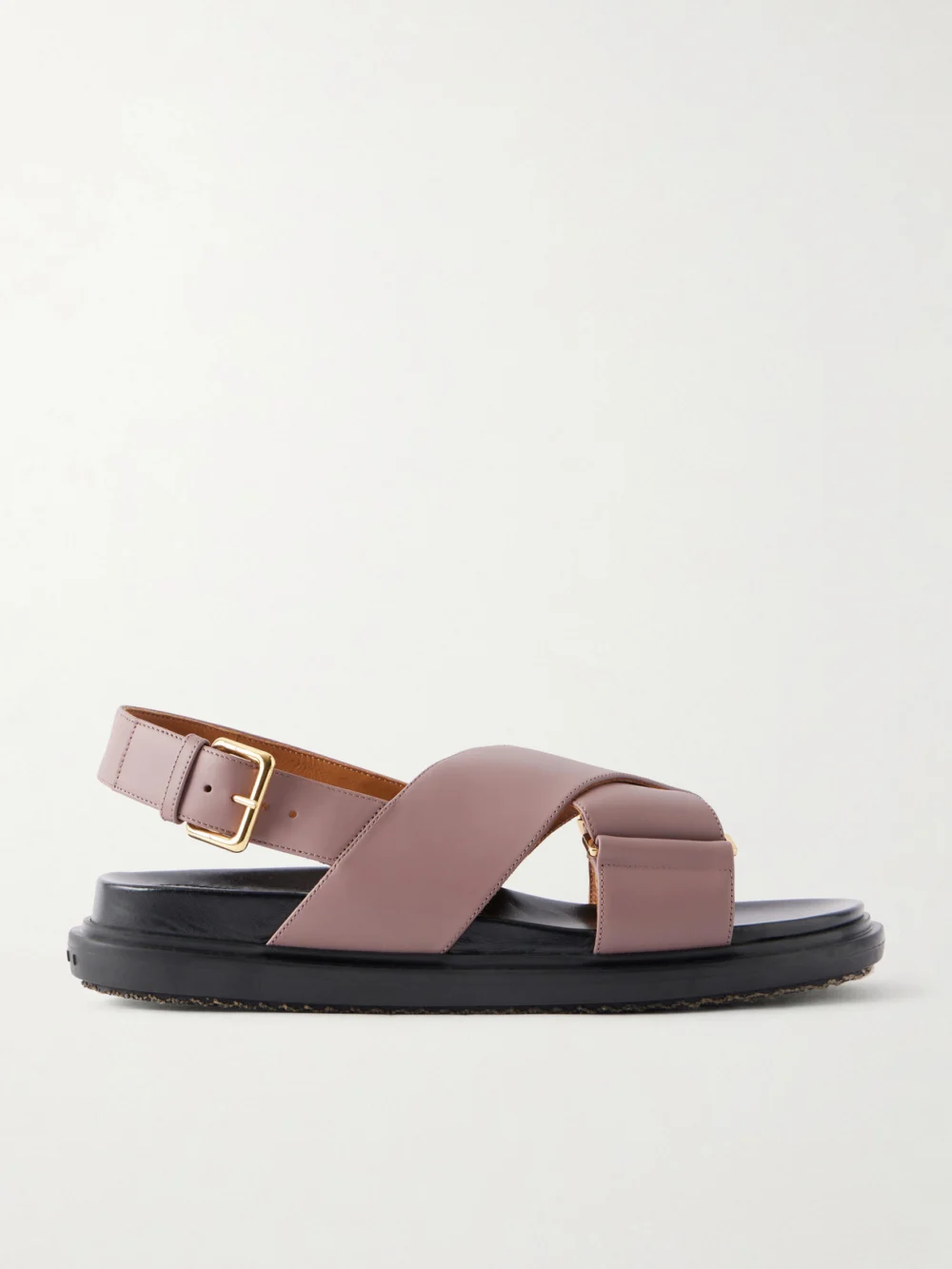 Marni Fussbett Two-tone Leather Slingback Sandals in pink