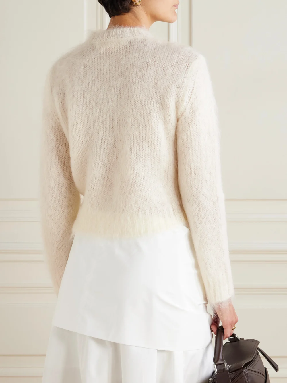 Back view of the Marni Intarsia-knit Mohair-blend Sweater