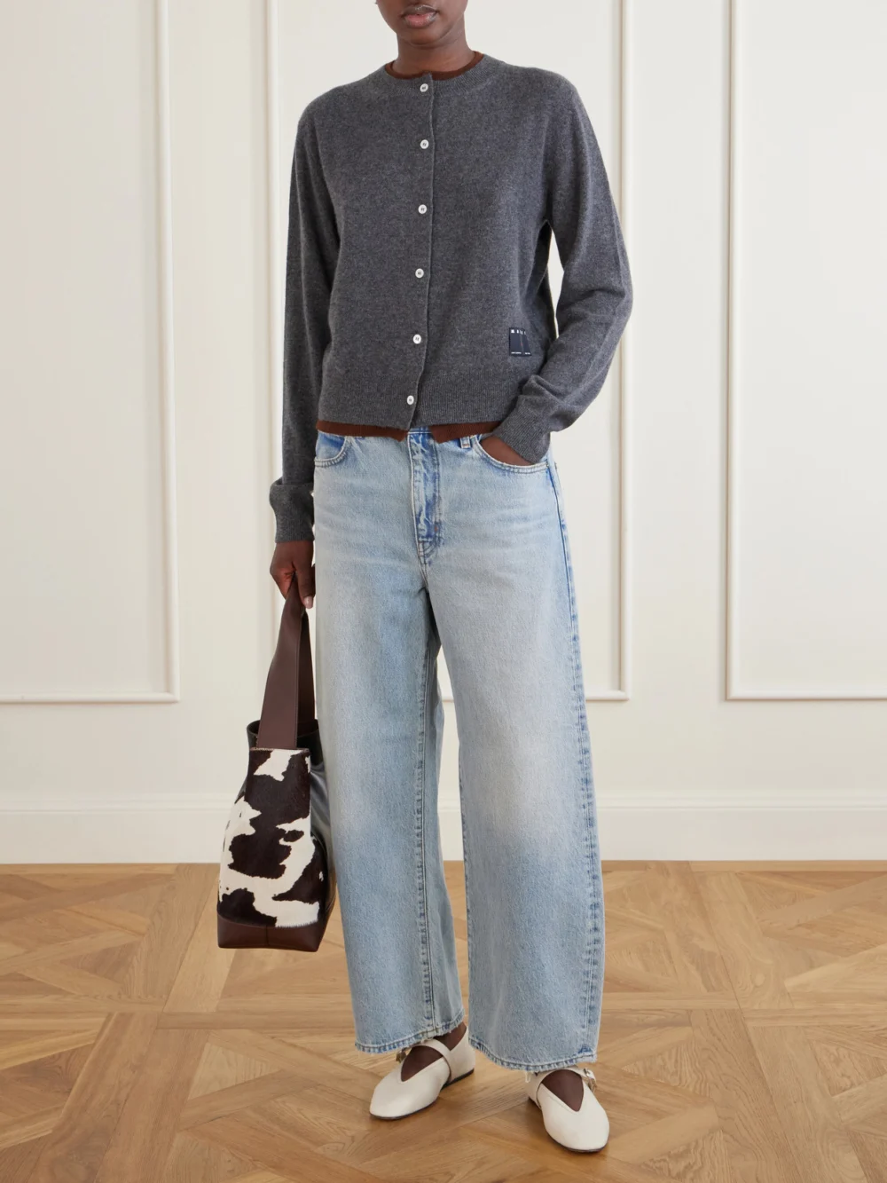 Marni Layered Cashmere Cardigan, worn by a model