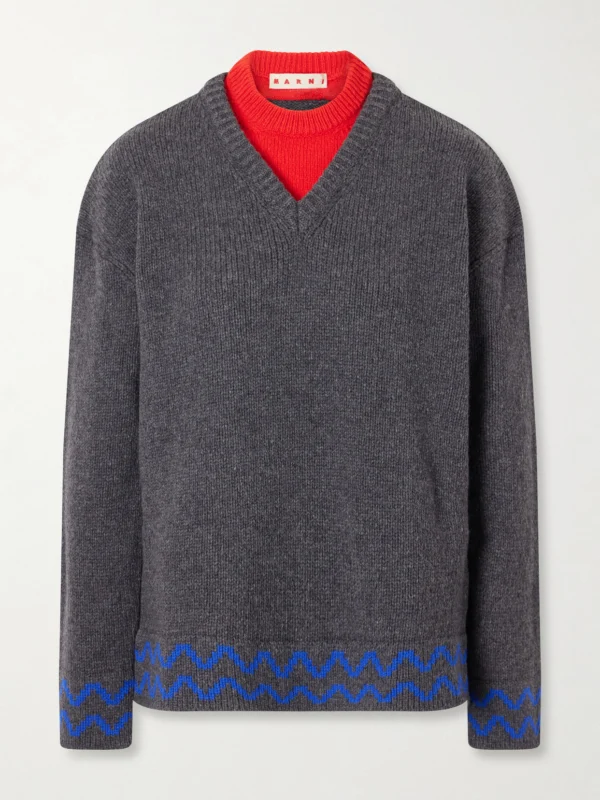 Marni Layered Wool Sweater