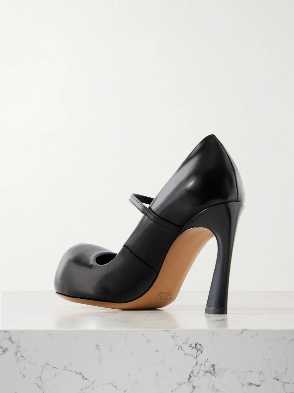 Back view of the Marni New Wave Leather Mary Jane Pumps