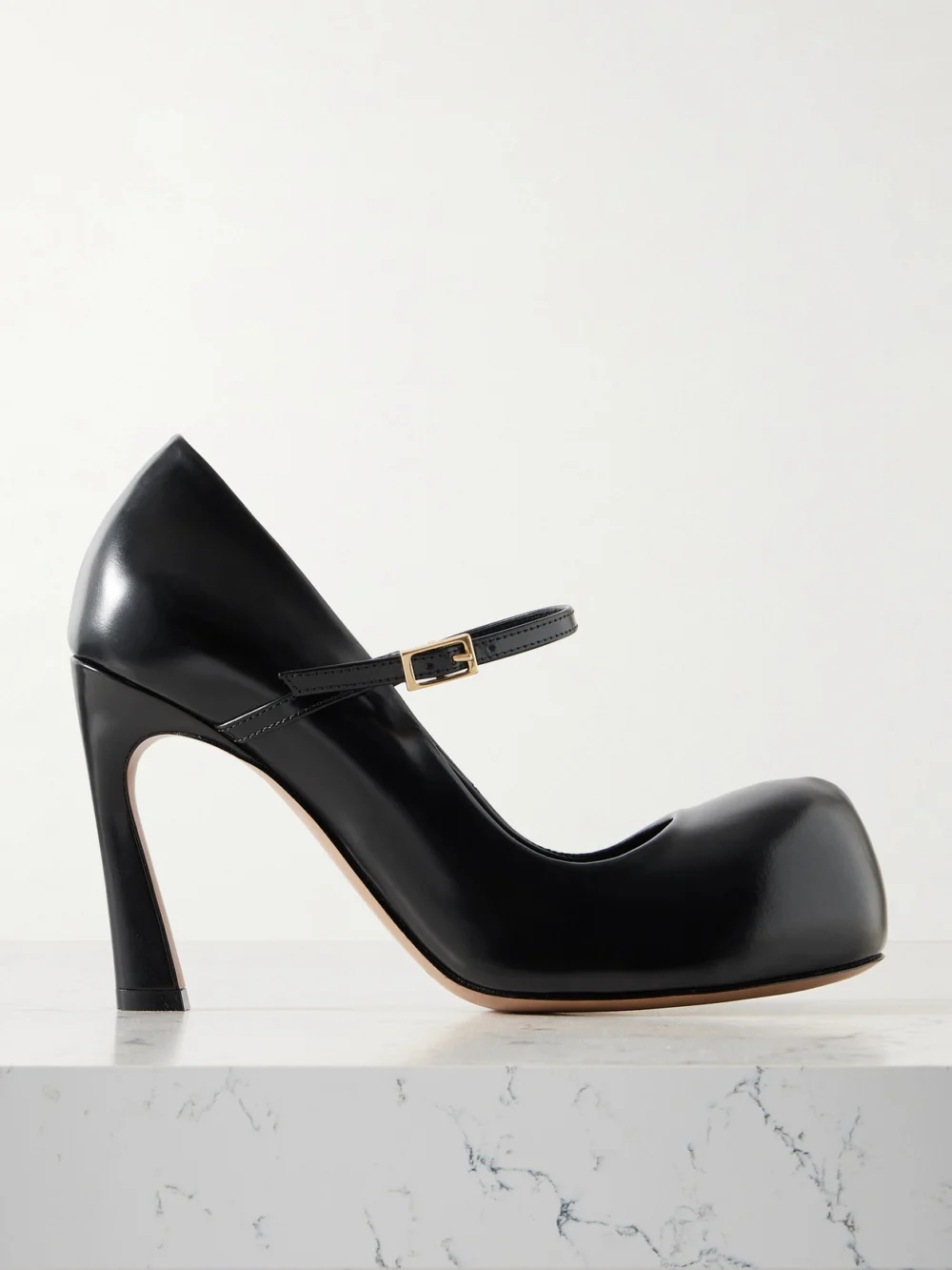 Marni New Wave Leather Mary Jane Pumps in black