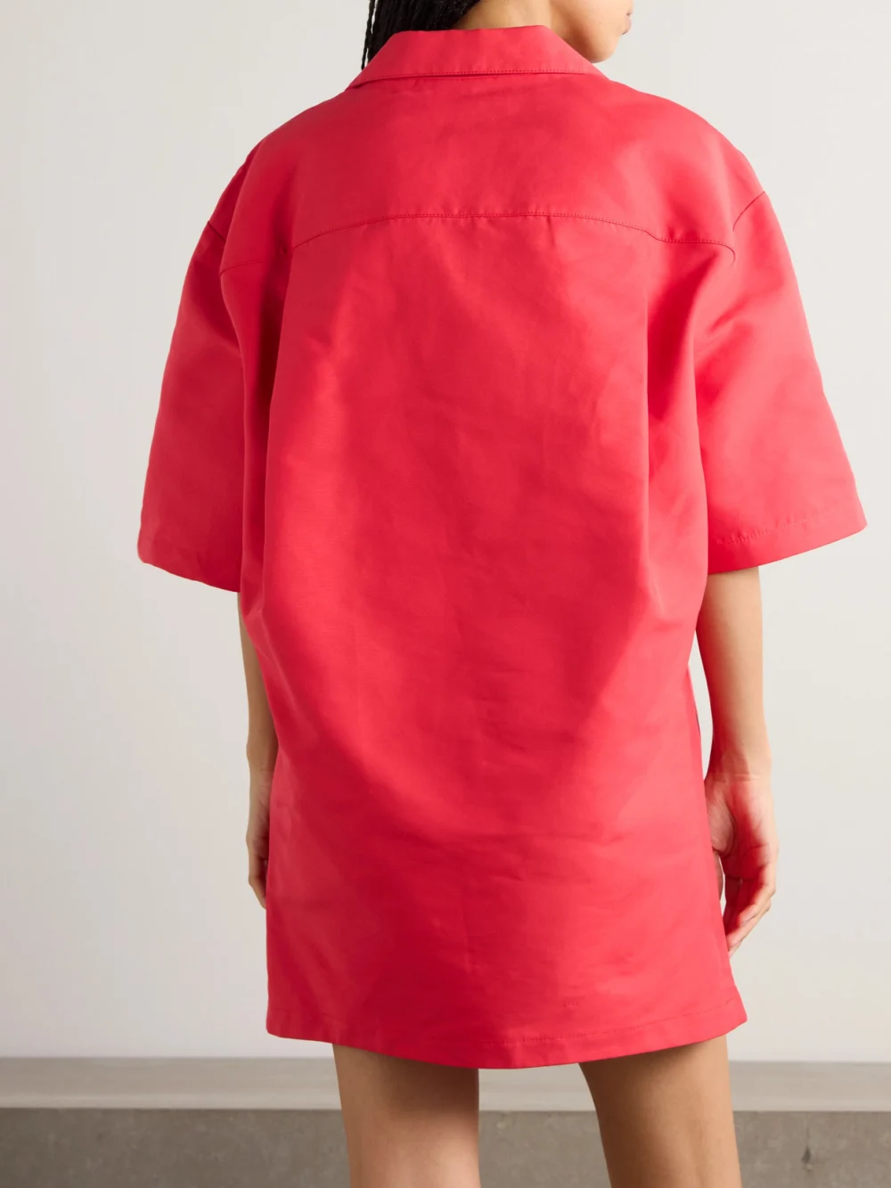 Back view of the Marni Oversized Embroidered Cotton Mini Dress