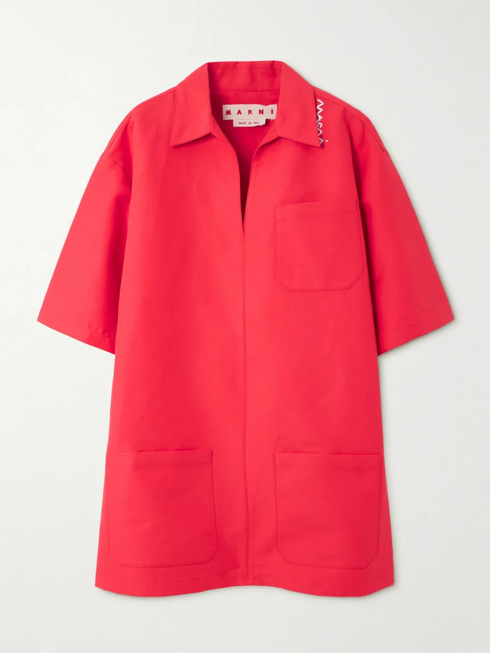 Marni Oversized Embroidered Cotton Mini Dress in it40